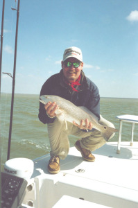 Wade Boggs and his first redfish in the Keys!