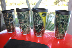 Bass, Crappie, Walleye and a Redfish are depicted in these new Tervis Tumblers.