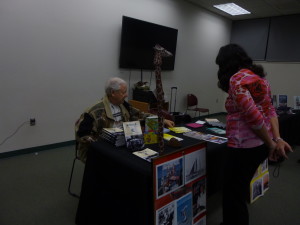Set up at the Morningside Library during the Valentines Book signing event. 