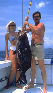 This 100-pound grouper was brought up from 200-feet off of Mexico on the boat Catch-22. No its not a Goliath Grouper!