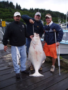 Wounded Warrior Project  members in Kodiak Alaska. Fished all week and Federal Express sent 100-pound boxes of fillets home for all of us!