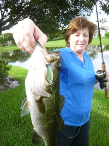 Barb loves to fish when she has an edge and doesn't have the whole day to hopefully hook a neighbor with shoulders enough for us to spar with! She has become an Al's lover too!