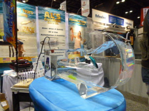 Award Winning AL's Goldfish Lures swimming their paces at booth 830 at the ASI Branding Show!