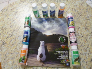 Samples of many flavors of shampoo!