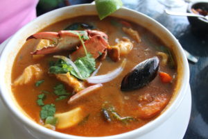 Seafood soup a gourmet meal in a bowl! Shrimp, squid, fish, mussels, simply great!